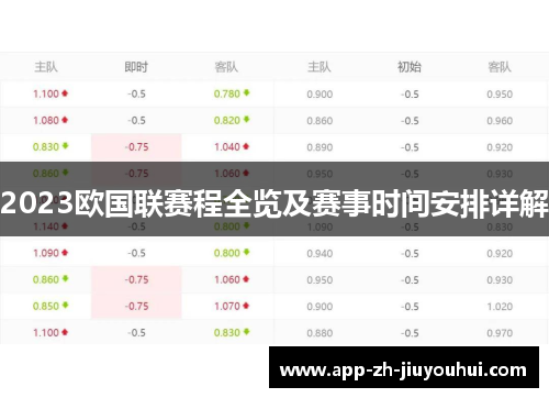 2023欧国联赛程全览及赛事时间安排详解